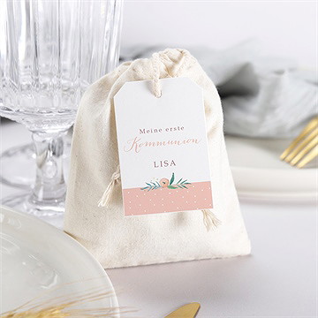 Geschenkbeutel Kommunion Zartes Rosa - Vue 3