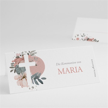 Tischkarte Kommunion pastellzauber