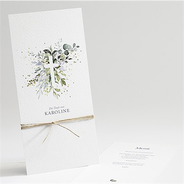 Menükarte Taufe im licht getauft