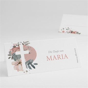 Tischkarte Taufe Prachtvoll