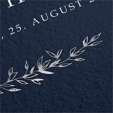 Save the Date Karte mineralblau - silber - Vue 2