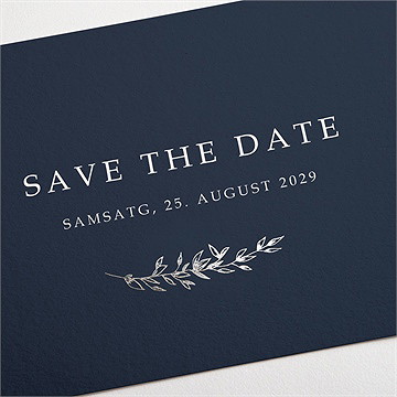 Save the Date Karte mineralblau - silber - Vue 3
