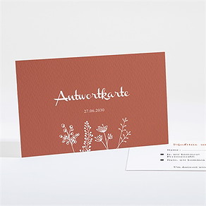 Antwortkarte Hochzeit herbstblüten
