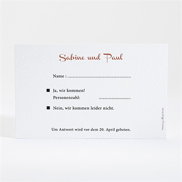 Antwortkarte Hochzeit herbstblüten - Vue 2