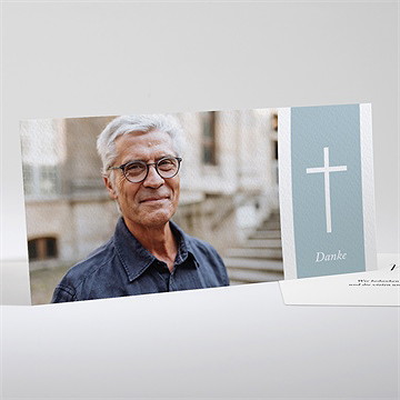 Trauerdanksagung einfache eleganz - querformat