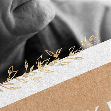 Trauerdanksagung abschiednehmen - gold quadrat - Vue 2