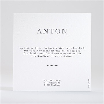 Dankeskarte Konfirmation fotocollage kraftpapier - Vue 2