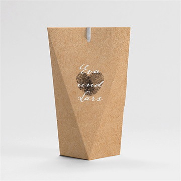 Geschenkbox Hochzeit abdruck des herzens -schachtel - Vue 4