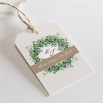 Geschenkanhänger Hochzeit frühlingskranz