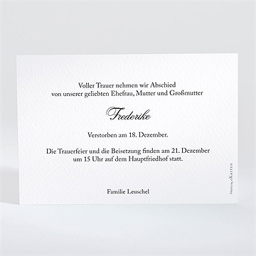 Trauerkarte federleicht - Vue 2