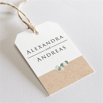 Geschenkanhänger Hochzeit Silber-linde