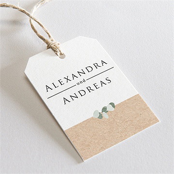 Geschenkanhänger Hochzeit silber-linde