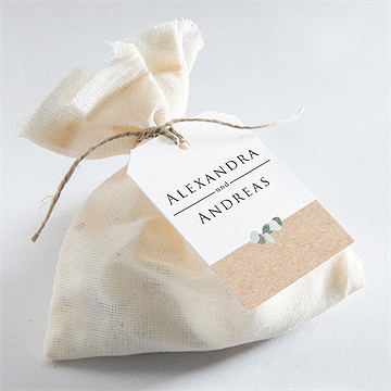 Geschenkanhänger Hochzeit silber-linde - Vue 2