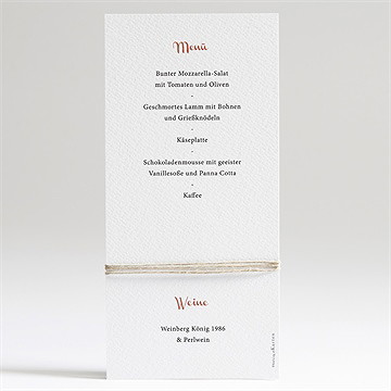 Menükarte Hochzeit herbstblüten - Vue 2