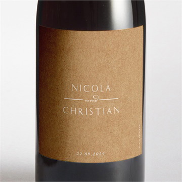 Flaschenetikett Hochzeit Panorama