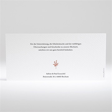 Dankeskarte Hochzeit herbstblüten - Vue 2