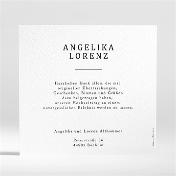 Dankeskarte Hochzeit vor dem objektiv - Vue 2