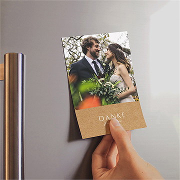 Dankeskarte Hochzeit panorama - magnet - Vue 2