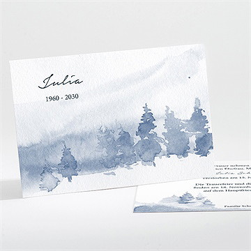 Trauerkarte waldaquarell