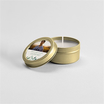 Kerze Jugendweihe Olivenkranz - Vue 3