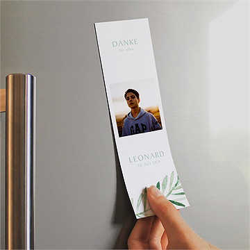 Danksagungskarte Jugendweihe Olivenkranz - Magnet - Vue 2