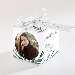 Geschenkbox Jugendweihe grüner blätterzweig