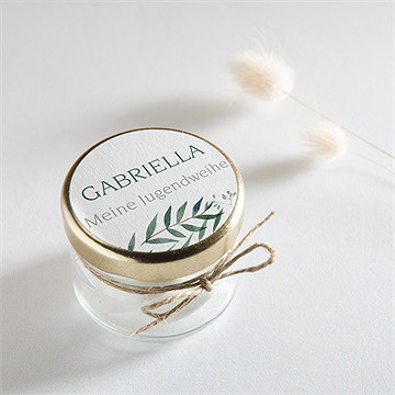 Aufkleber Jugendweihe Grüner Blätterzweig - Vue 2