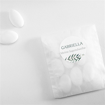 Aufkleber Jugendweihe Grüner Blätterzweig - Vue 4