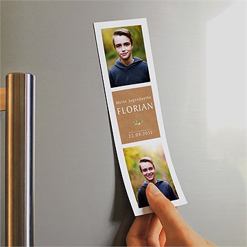 Einladungskarte Jugendweihe kraftpapier-design - magnet - Vue 2
