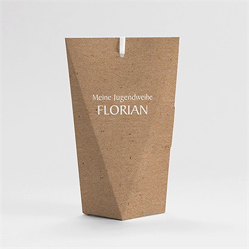 Geschenkbox Jugendweihe Kraftpapier-Design - Schachtel - Vue 4