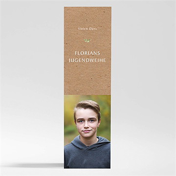 Danksagungskarte Jugendweihe Kraftpapier-Design - Magnet