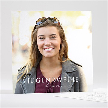 Einladungskarte Jugendweihe flieder