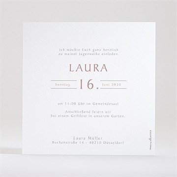 Einladungskarte Jugendweihe flieder - Vue 3