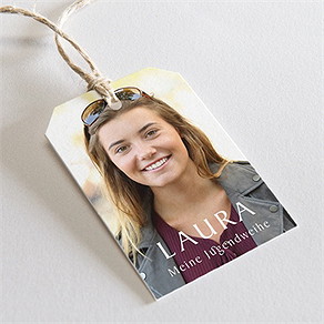 Geschenkanhänger Jugendweihe flieder