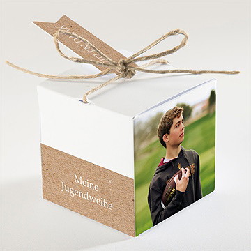 Geschenkbox Jugendweihe Trendiges Kraftpapier - Vue 2