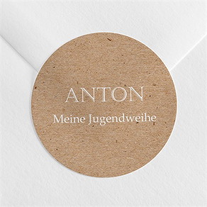 Aufkleber Jugendweihe trendiges kraftpapier
