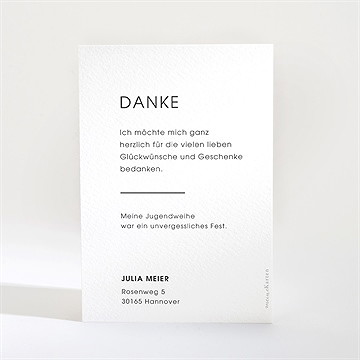 Danksagungskarte Jugendweihe Partystimmung - Vue 2