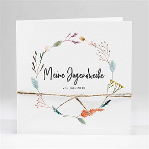 Einladungskarte Jugendweihe florale stimmung