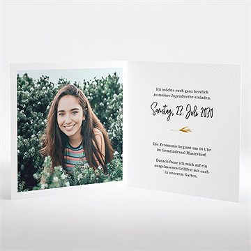 Einladungskarte Jugendweihe florale stimmung - Vue 2