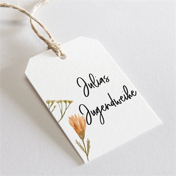 Geschenkanhänger Jugendweihe Florale stimmung - magnet