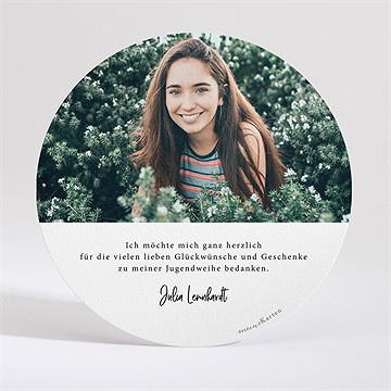 Danksagungskarte Jugendweihe florale stimmung - Vue 2