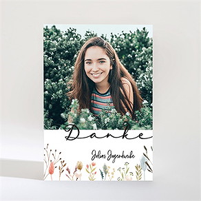 Danksagungskarte Jugendweihe florale stimmung - magnet