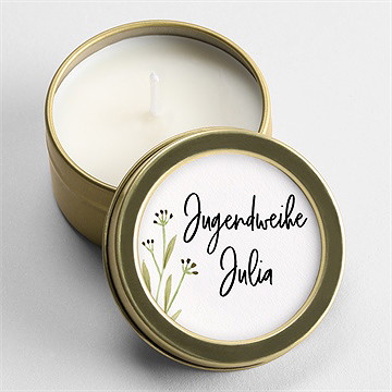 Kerze Jugendweihe florale stimmung