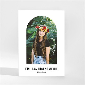 Danksagungskarte Jugendweihe Torbogen