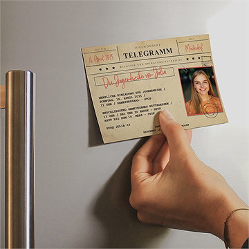 Einladungskarte Jugendweihe telegramm zur jugendweihe magn - Vue 2