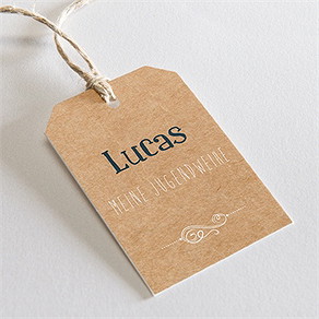 Geschenkanhänger Jugendweihe moderne kreation