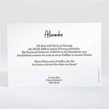 Einladungskarte Firmung Dunkles Kraftpapier - Vue 2