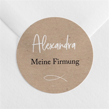 Aufkleber Firmung dunkles kraftpapier