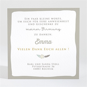 Danksagungskarte Firmung Blumige Freude - Vue 2