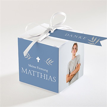 Geschenkbox Firmung Blaue Fotocollage